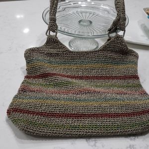 The Sak Multicolor Striped Crochet Shoulder purse
